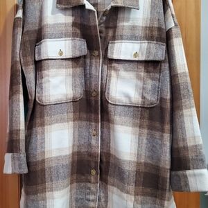 Banana Republic Brown Plaid Utility Jacket